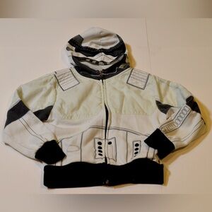 Disney Star Wars Storm Trooper Zip Up Hoodie Sweatshirt Size XS Kids